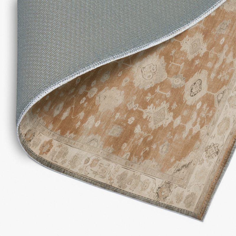 Tapis intérieur et extérieur brun Overdyed, Rectangulaire 2 pi x 3 pi