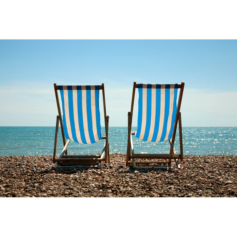 Brighton Beach Chairs - Picture Frame Photograph on Paper , 28.5" H x 40" W, Black Framed