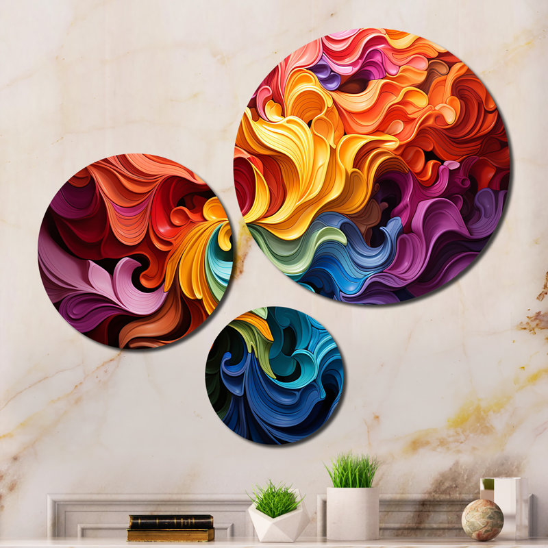 Abstract Wall Decor on Metal