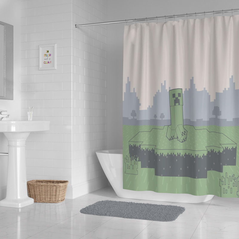 Minecraft Creeper Shower Curtain
