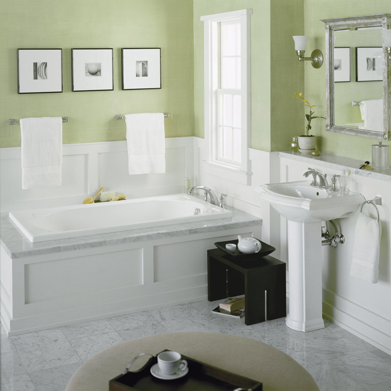 Devonshire Alcove 60" x 32" Whirpool Bathtub, Almond, Left