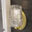 Saratoga 12" H 1-Light Steel Armed Vanity Sconce with Glass Shade -1842445833