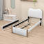 Lit plateforme tapissier en bois avec tête de lit simple et lit gigogne Jasontyler-1605067255