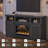 60" Farmhouse TV Stand for TVs up to 65" with Remote Control 23" Electric Fireplace Heater, Overheat Protection, Timer-1676516226