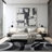 Mehul Woven Geometric Gray/Black/Ivory Area Rug - Modern Abstract Polypropylene Carpet for Living Room, Bedroom, Entryway, or Dining Room-1905926120