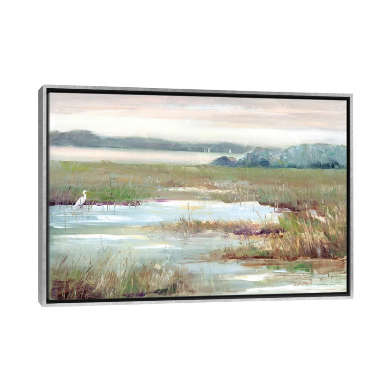 «Early Morning Magic» par Sally Swatland - reproduction d'art, H 40 po x l 60 po x 1,5 po, Toile encadrée, Argent argent