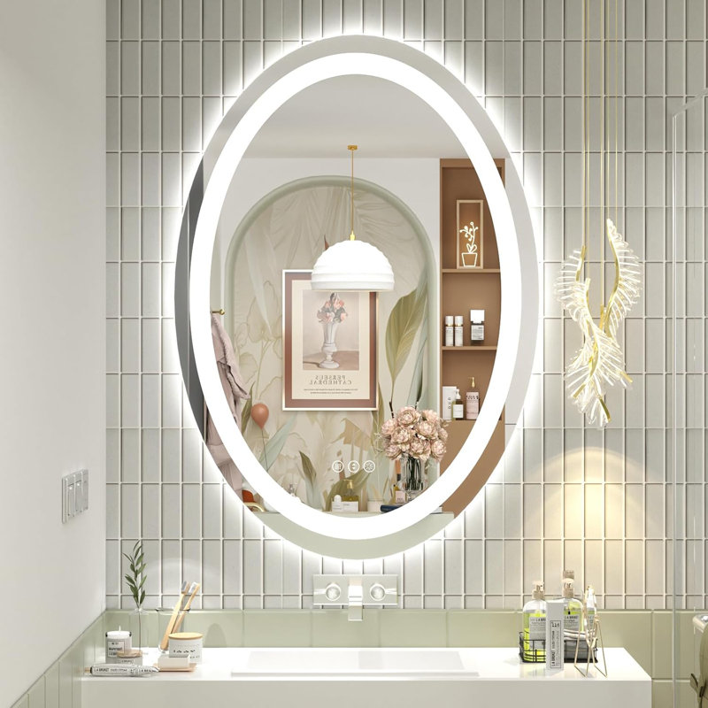 Miroir de salle de bain mural Molly, 36 po x 28 po