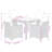 Bistro Set Grey Poly Rattan Adjustable Footrests-349466427