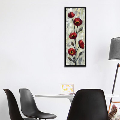 « simple red floral ii », reproduction d’art sur toile