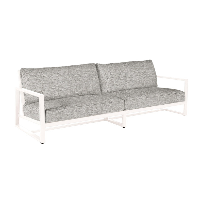 Avondale Aluminum Sofa - Chalk, No Welt, Chalk, Tweed Toffee