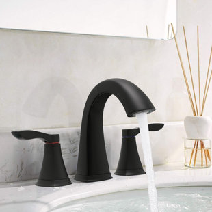 Robinet de salle de bain à large entraxe avec bonde