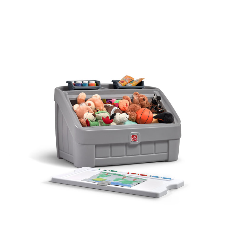 Step2 Gray 2-in-1 Toy Box