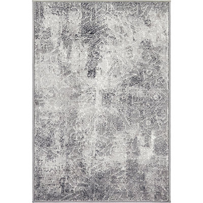 Tapis abstrait gris foncé Brandt