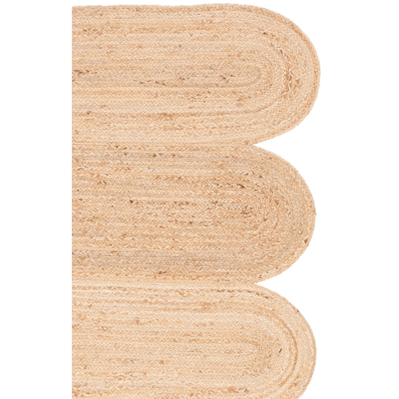 Natural Fiber Hand Woven Jute Pile Rug, Rectangle 6' x 9'