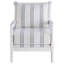 Fauteuil d'appoint à rayures blanches et bleu marine