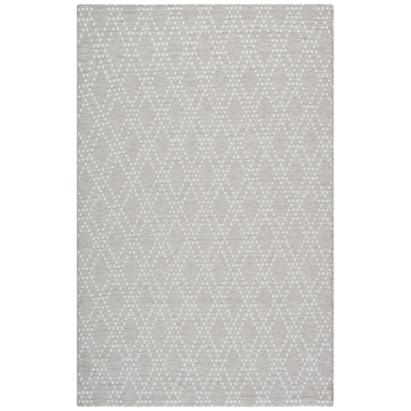Yuusuf 850 Polypropylene/Polyester Geometric Indoor/Outdoor Rug in Lavender/Gray, Rectangle 9' x 12'