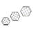 Murray 3pcs Hanging Shelves, Accent Wall Shelf, Hexagon Wire Floating Shelves, Geometric