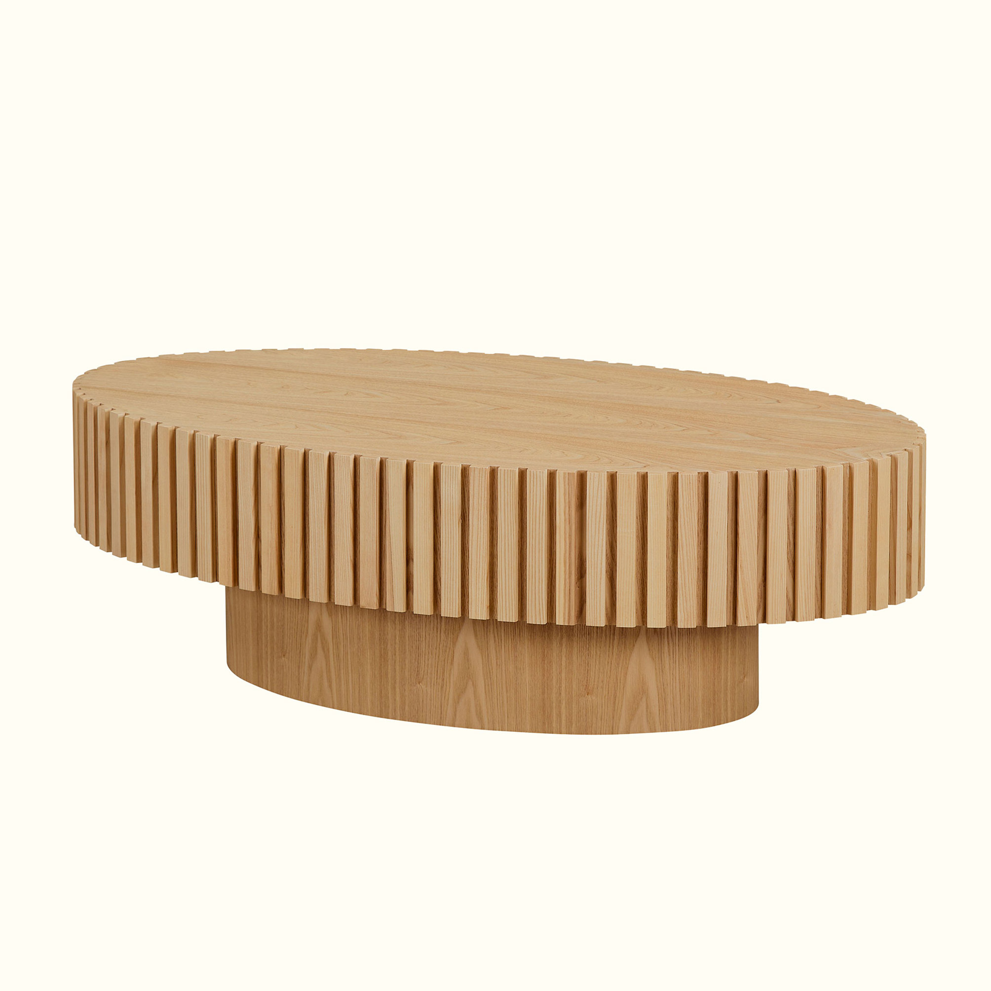 Foundry Select Handcraft Oval Drum Coffee Table | Wayfair