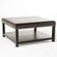 Banc brun foncé avec table de rangement et élément de rangement, bois de bouleau, P 34,31 po x l 34,84 po, capacité H 18,71 po, base en bois, profondeur, largeur, hauteur