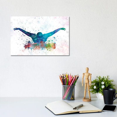 Swimming Silhouette II by Paul Rommer - Painting on Canvas