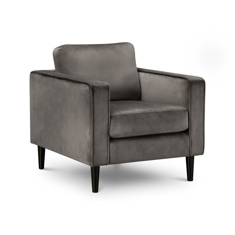 Gagarin Velvet Armchair, Drark Grey
