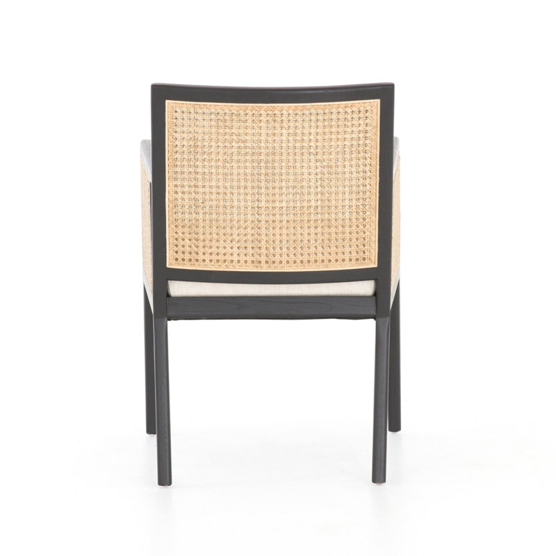 Antonia Savile Flax Dining Arm Chair, Light Natural