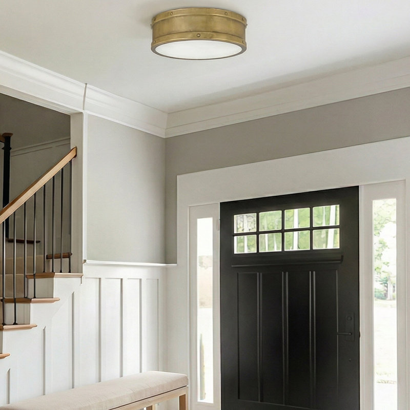 Annigje LED Flush Mount, Weathered Brass