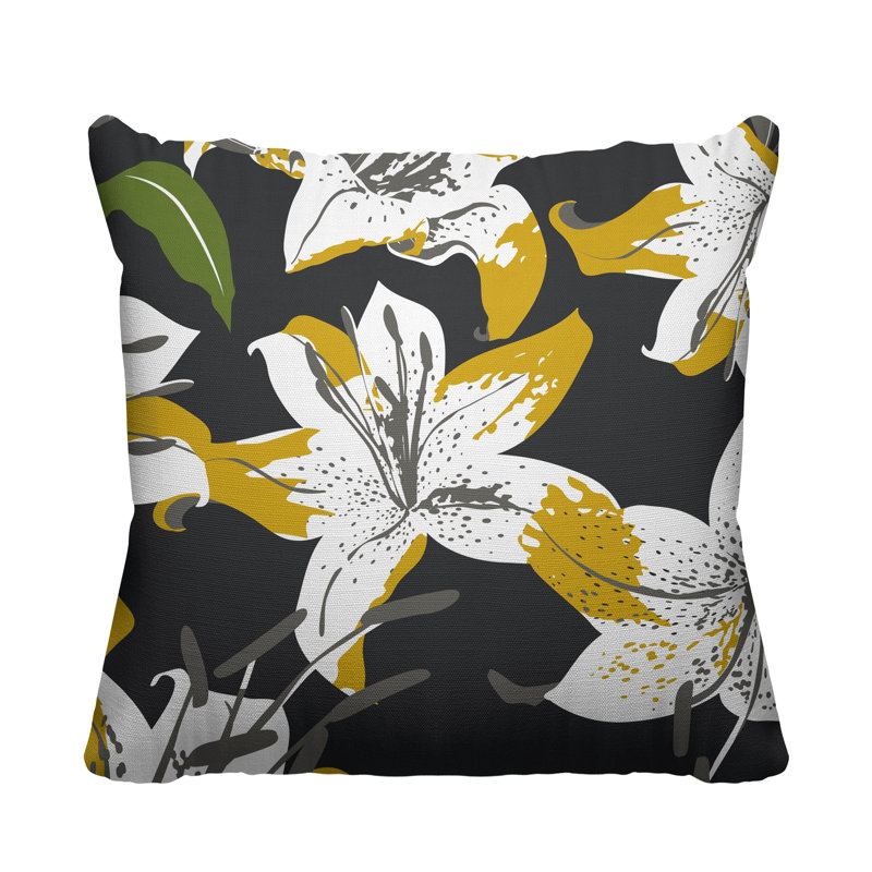 Housse et insert de coussin rectangulaire extérieur Cybil, L 17 po x H 17 po, Gris