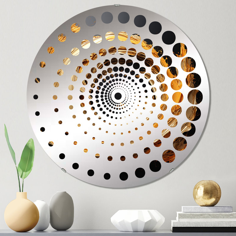 Dannae - Miroir mural spiralé, 23,6 po x 23,6 po