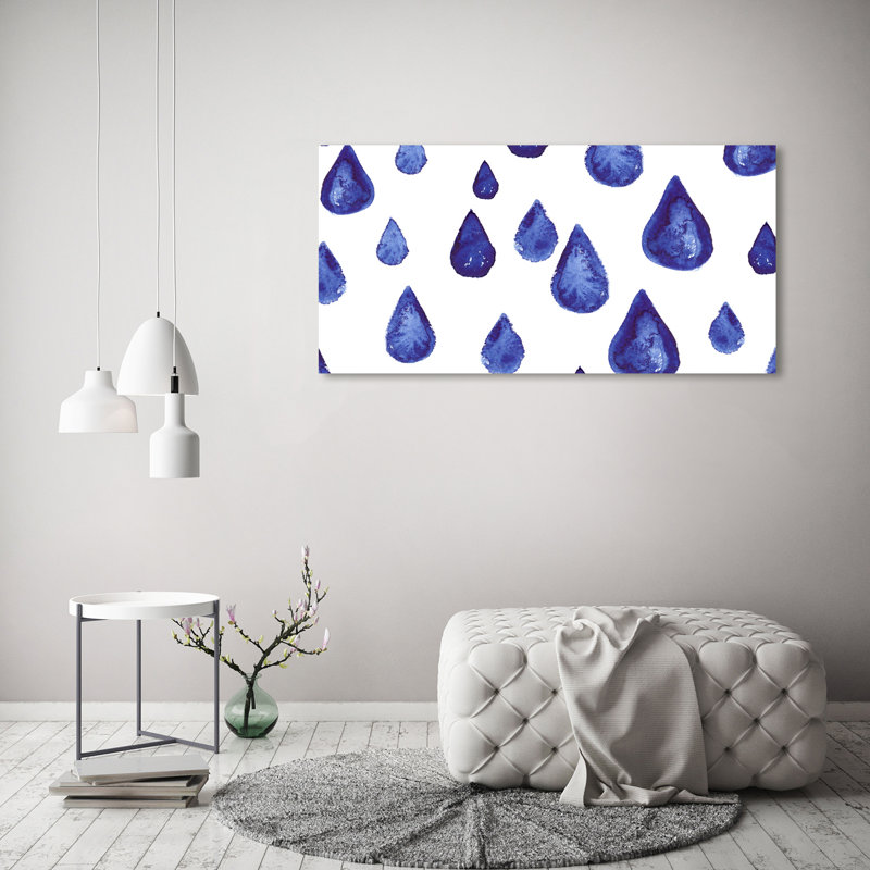 Blue Drops - Wrapped Canvas Print