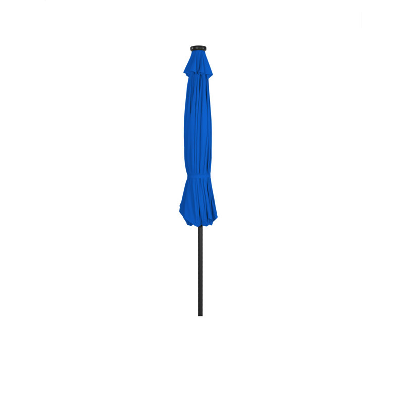 Parasol de marché lumineux 9 pi Addison, Bleu royal bleu