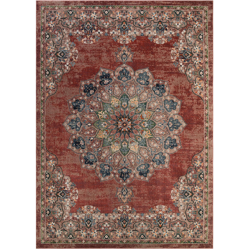 Tapis Tasharra, Rouge, Rectangle 10 pi x 14 pi 1 po