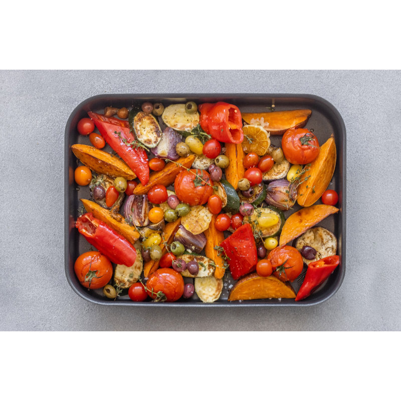MasterClass Non-Stick Hard Anodised Roasting Pan, 6.5 cm H x 42 cm W x 31 cm D