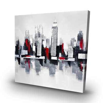 cityscape - 32"x32" art on canvas