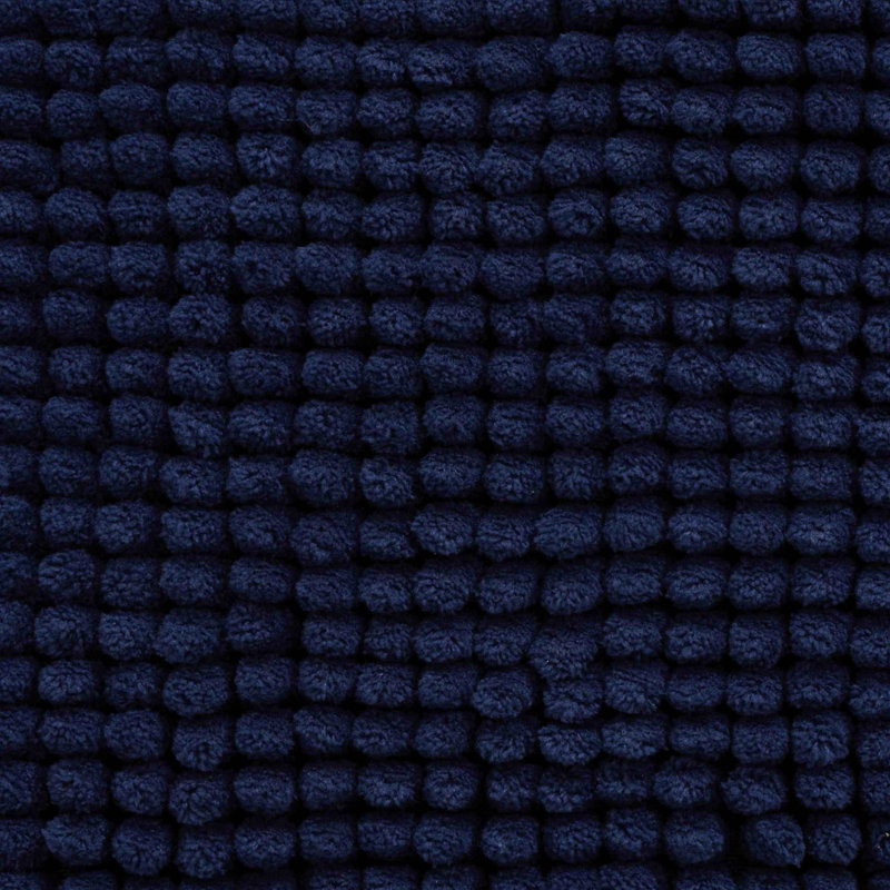 Bobble Bath Runner, Navy Blue
