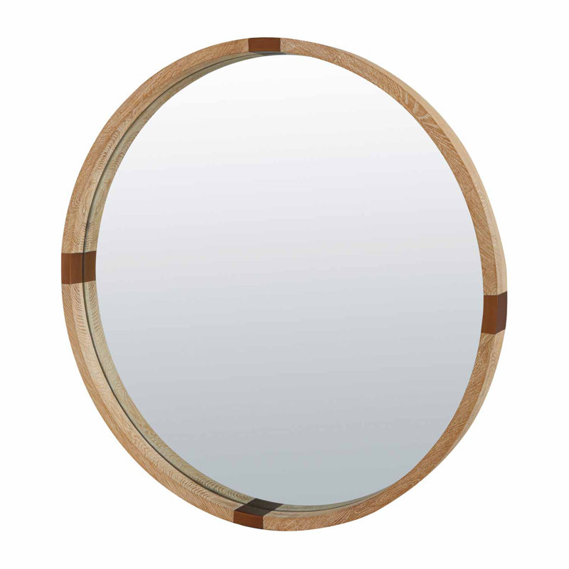Zion Round Wood Wall Mirror, 36" x 36"