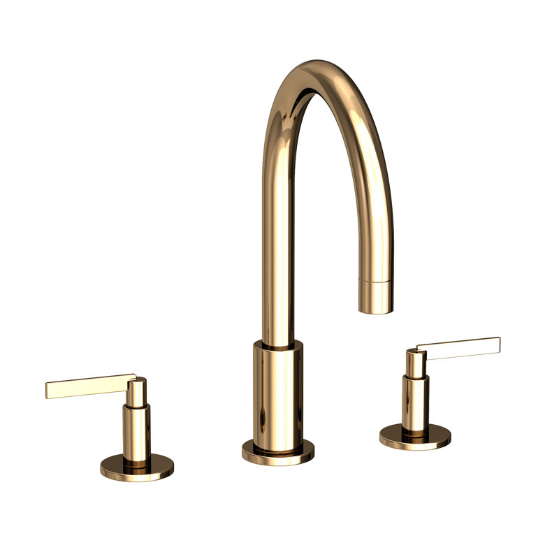 Tolmin Widespread Bathroom Faucet with Drain Assembly, French Gold (PVD)