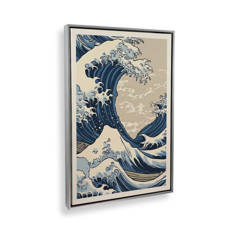 Toile tendue Cerulean Break, Cadre en chrome poli, H 36 po x l 24 po
