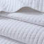 Courtepointe réversible blanche très grand / très grand - Microfibre et rembourrage de coton 3 pièces captivantes-121162265-121162269
