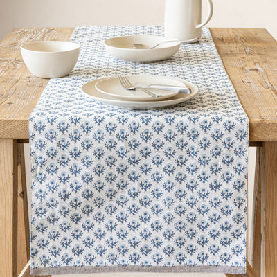 over&back Hand-Blocked 108" Table Runner