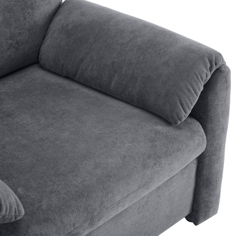 Fauteuil avec canapé simple pour le salon, Chenille noir