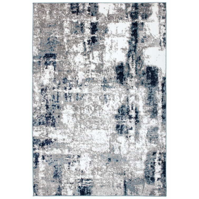 Tapis gris / bleu / blanc Willington