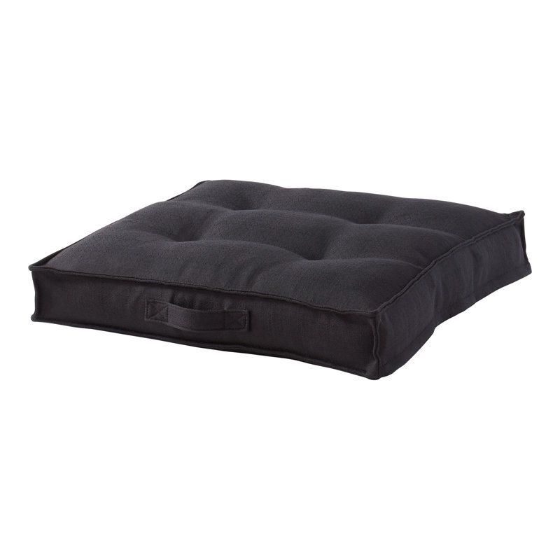  Polyester Floor Pillow, 5" H  x 32" W, Black