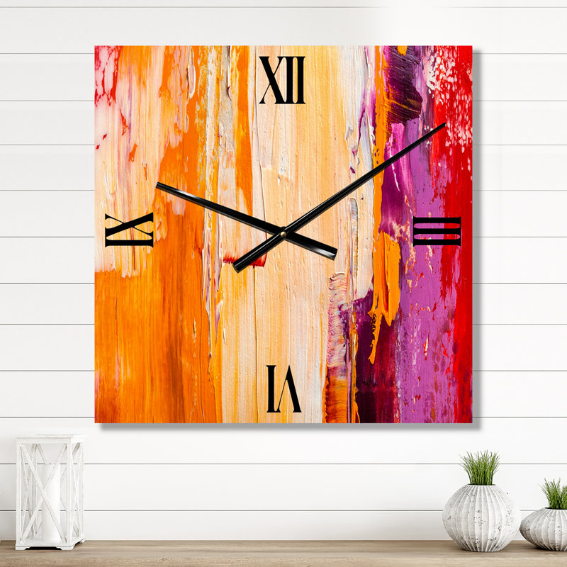 Horloge murale abstraite grunge, Petit
