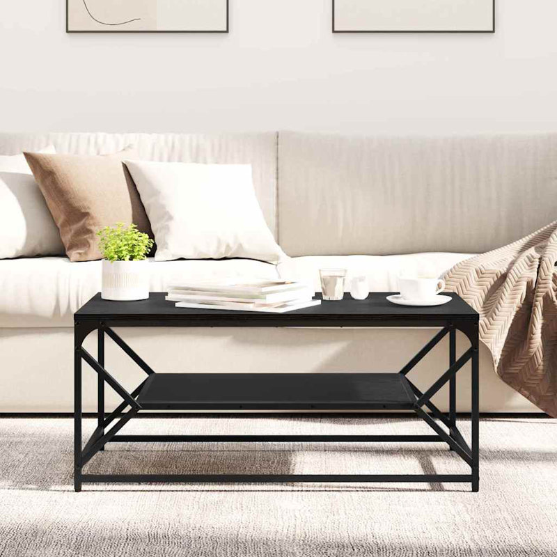 Coffee Table with Storage, Black