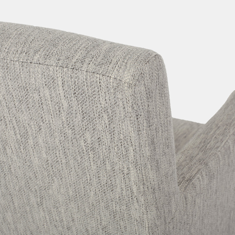 Tabouret de bar rembourré avec accoudoirs et repose-pieds, Gris clair, 1