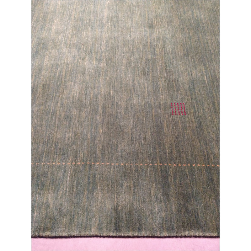 TAPIS EN LAINE VERT 9 x 10 # 5401 GABBEH