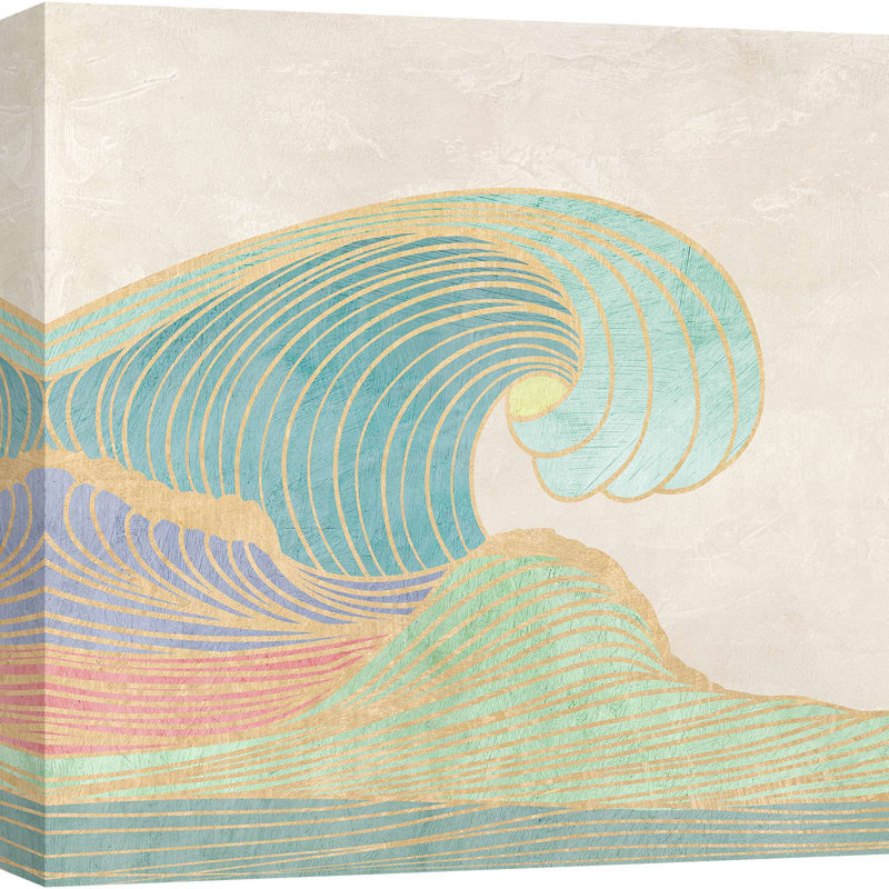 The Wave by Sayaka Miko - Wrapped Canvas Print, 50cm H x 50cm W x 4cm D