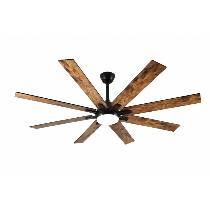  Ventilateur de plafond 72 "avec lumière, ventilateur de moteur à courant continu moderne à 8 pales avec télécommande