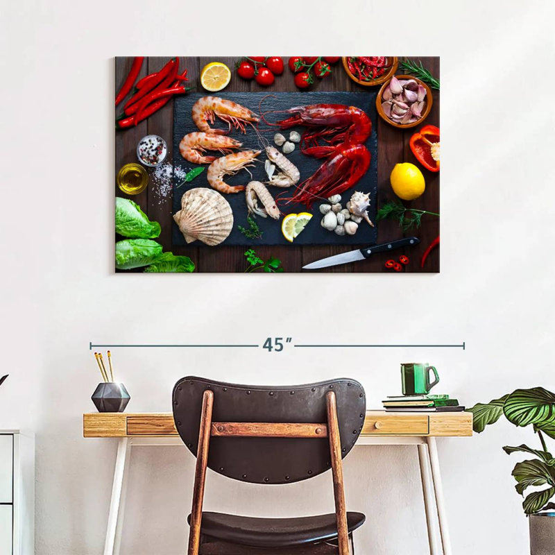 Yarlin cuisine des fruits de mer, H 26 po x l 39 po